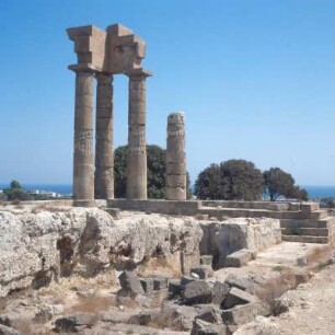 Rhodos (Stadt). Apollon-Helios-Tempel, Cella des Apollon-Helios-Tempels am Mount Smith, um 300 v. Chr.