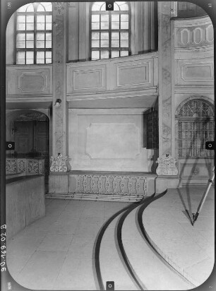 Müglitztal-Weesenstein. Schloss Weesenstein, Schlosskapelle (1738-1741; J. G. Schmidt). Inneres nach Norden