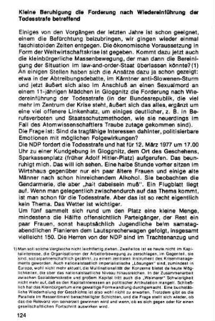 124-130, Kleine Beruhigung die Forderung nach Wiedereinführung der Todesstrafe betreffend