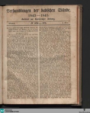 Verhandlungen der badischen Stände, Nr. 470 und 471