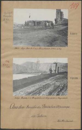 Istip: Brücke ü.d. Bregalnica mit Jägerposten und Wagenpark