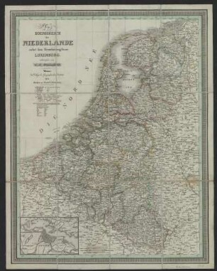 Karte von den Benelux-Staaten, 1:925 000, Lithographie, 1830