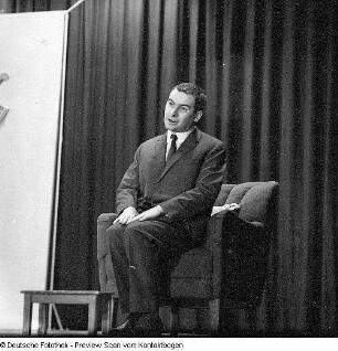 Kabarett Herkuleskeule mit Programm "Lach schneller, Genosse", Dresden 1968. Mit Gisela Grube, Jutta Rockstroh, Fritz Ehlert, Hans Glauche, Matthias Griebel und Manfred Schubert