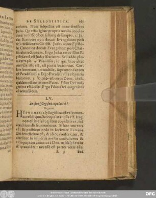 LV. An sint syllogismi copulativi? Negatur.