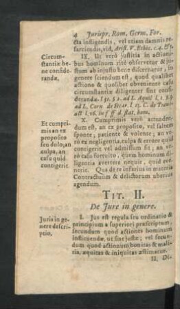 Tit. II. De Iure in genere