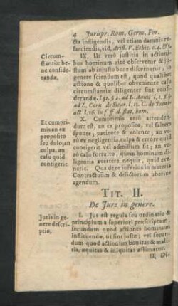Tit. II. De Iure in genere