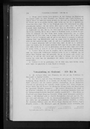 Versammlung zu Stralsund. - 1378 Mai 30.