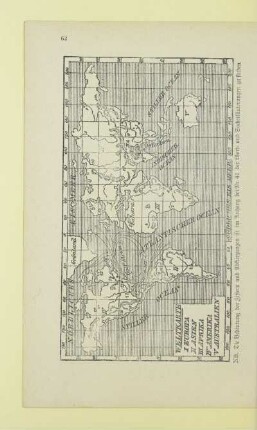 Weltkarte. I Europa. II Asien. III Afrika. IV Amerika. V Australien
