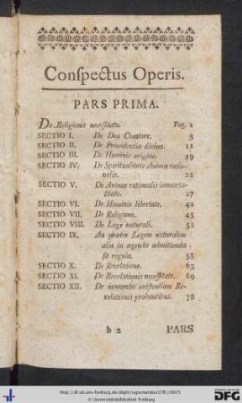 Conspectus Operis.