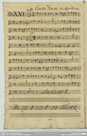 21. Anonymus, Contredanses, B-Dur