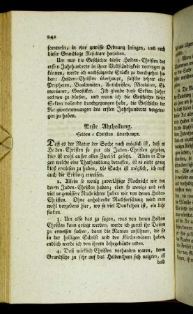 Erste Abtheilung. Heiden-Christen überhaupt.