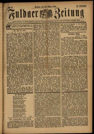 Ausgabe vom Freitag, den 23. März 1894.