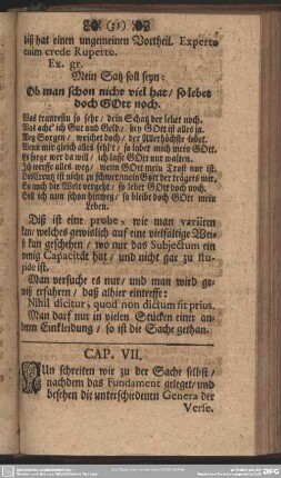 Cap. VII. [Von den Alexandrinischen]