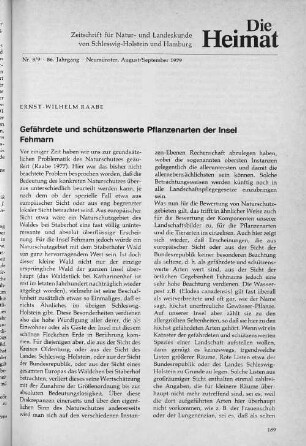 Nr. 8/9. 86. Jahrgang. Neumünster, August/September 1979.