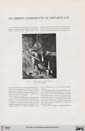 26: Un dipinto sconosciuto di Giovanni Lys
