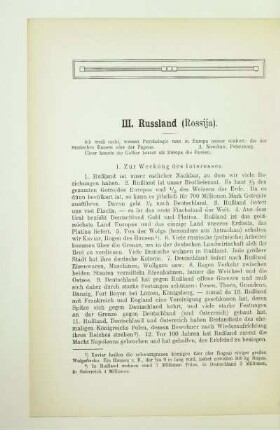 III. Russland (Rossija)
