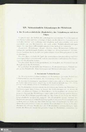 XIV. Nichtentzündliche Erkrankungen der Wirbelsäule