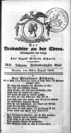 35. Stueck, 28. August 1843