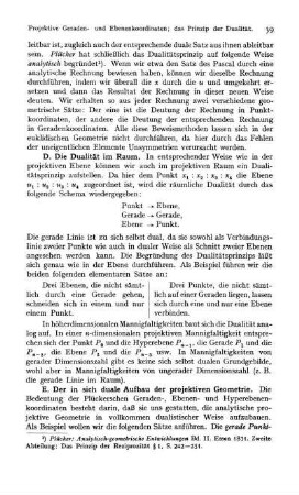 D. Die Dualität im Raum.
