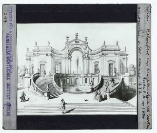 Wien, Garten-Belvedere Liechtenstein an der Alserbachstraße (1872 abgebrochen),Kleiner, Ansicht des Belvederes im Liechtensteinschen Garten (Druck)