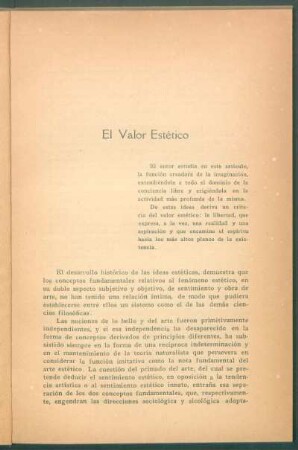 El valor estético