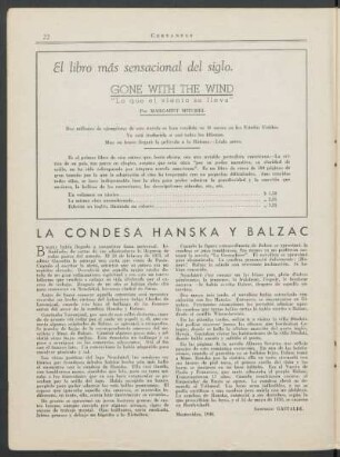 La Condesa Hanska y Balzac