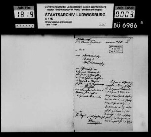 Schuldenwesen der Teilgemeinde Niederweiler, Gemeindebezirk Blaufelden
