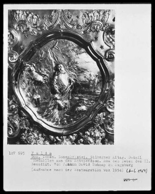 Silberner Altar — Szenen aus dem Leben des heiligen Benedikt — Szene aus dem Leben des heiligen Benedikt