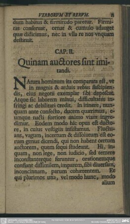 Cap. II. Quinam auctores sint imitandi
