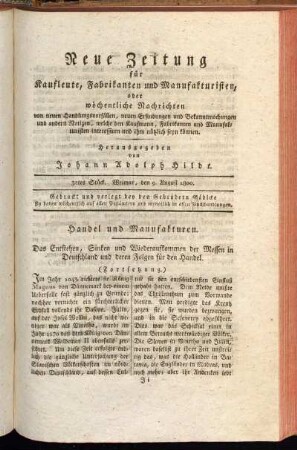 32tes Stück. Weimar, den 9. August 1800.