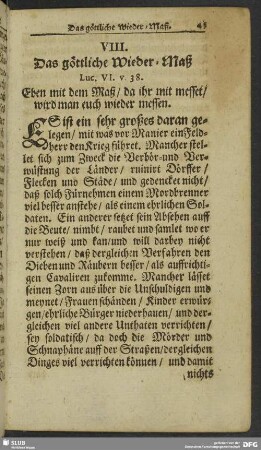 VIII. Das göttliche Wieder-Maß