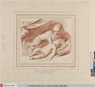 [Ein nacktes Kind mit einem bärtigen Mann; A naked Child with a bearded man]
