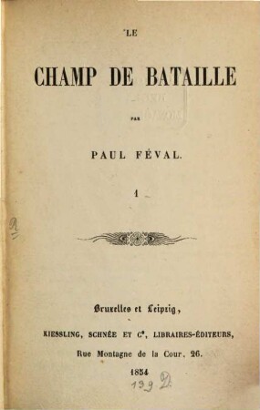 Le champ de bataille, 1