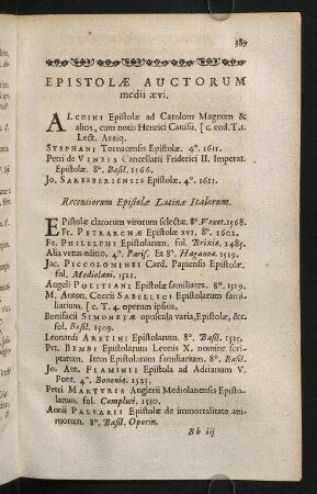 389-418, Epistolae Auctorum medii aevi.