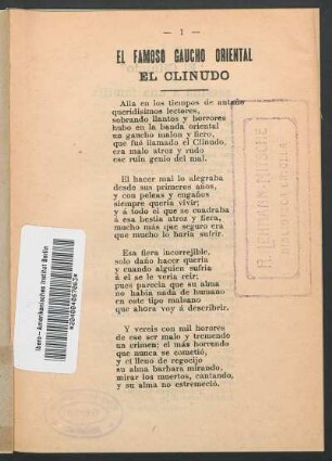 El famoso gaucho oriental - El Clinudo