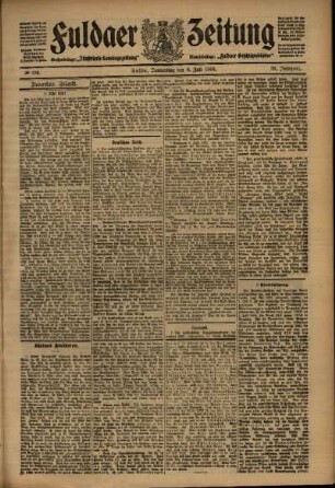 Zweite Ausgabe vom Donnerstag, den 08. Juli 1909.