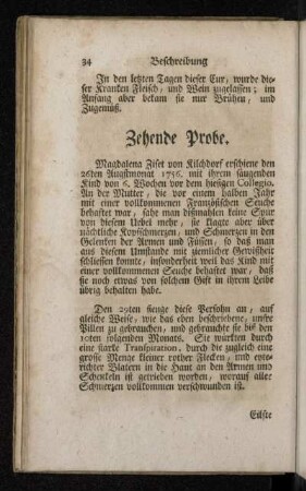 Zehende Probe.