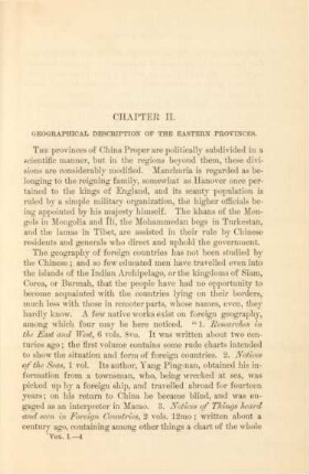 Chapter II. Geographical description of the eastern provinces