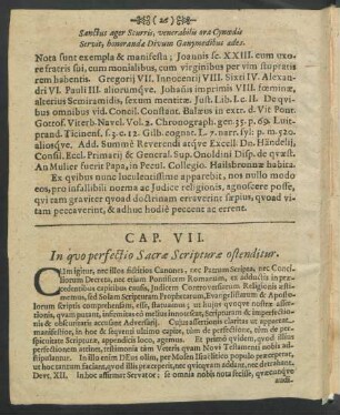 Cap. VII. In quo perfectio Sacrae Scripturae ostenditur