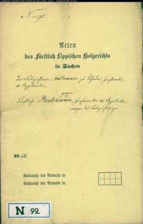 Noltemeier, Leibzüchterin zu Schieder gegen Rentkammer - Leibzuchtsholz