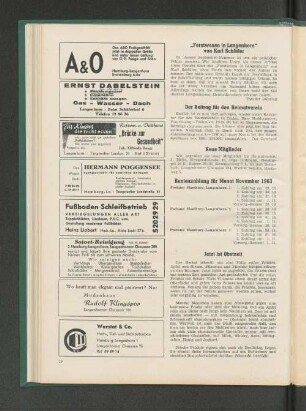 Rentenzahlung für Monat November 1963