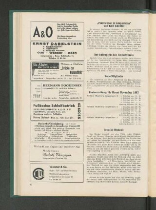 Rentenzahlung für Monat November 1963