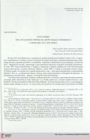 21: Totus morio : dwa wyjątkowe pomniki błaznów książąt pomorskich z przełomu XVI i XVII wieku