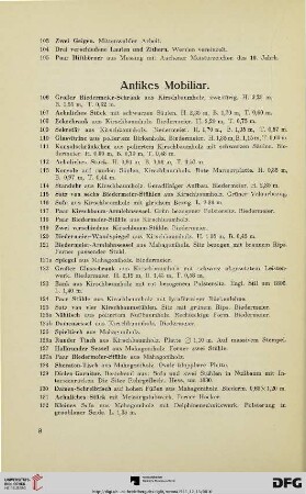 Antikes Mobiliar (Nr. 106-194)