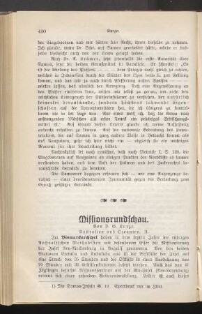 Missionsrundschau