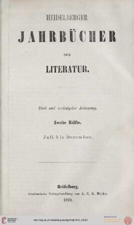 63,2: Heidelberger Jahrbücher der Literatur