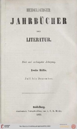 63,2: Heidelberger Jahrbücher der Literatur