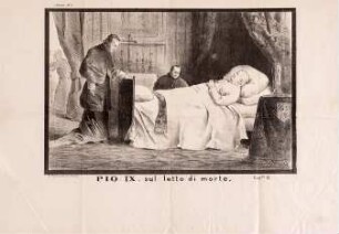 Grafik "PIO IX. sul letto di morte"