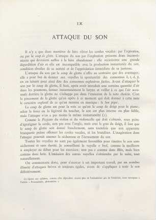 IX. Attaque du son
