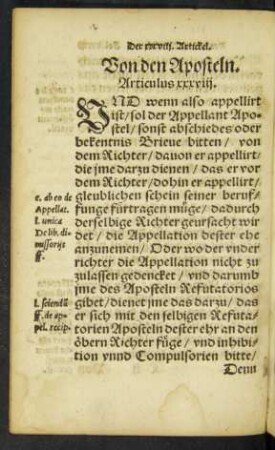 Von den Aposteln. Articulus xxxviii.